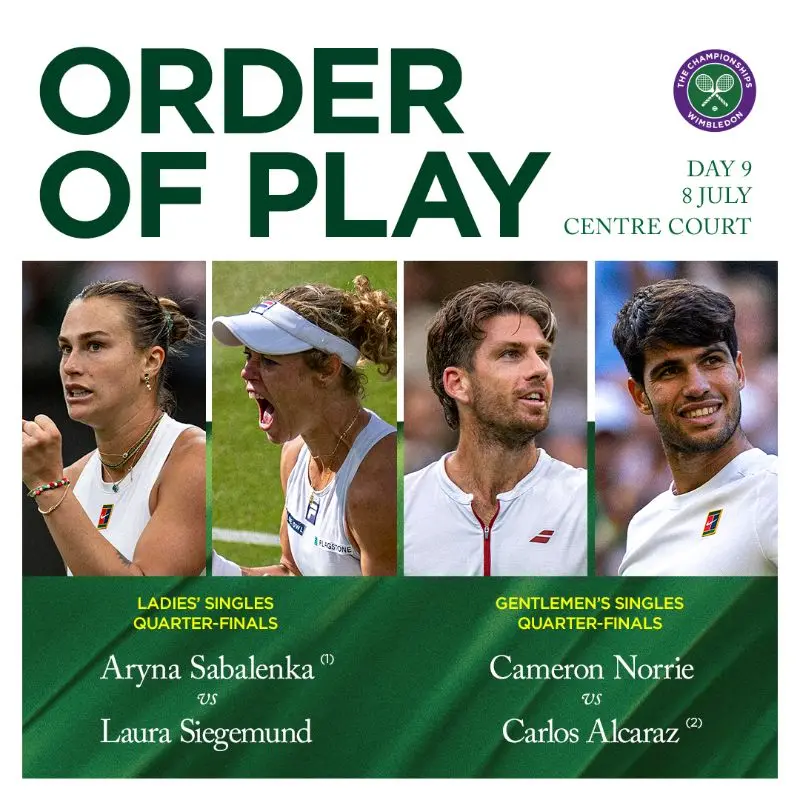 HIGHLIGHTS | Wimbledon 2025 QFs: Alcaraz beats Norrie; Sabalenka, Anisimova & Fritz in semis