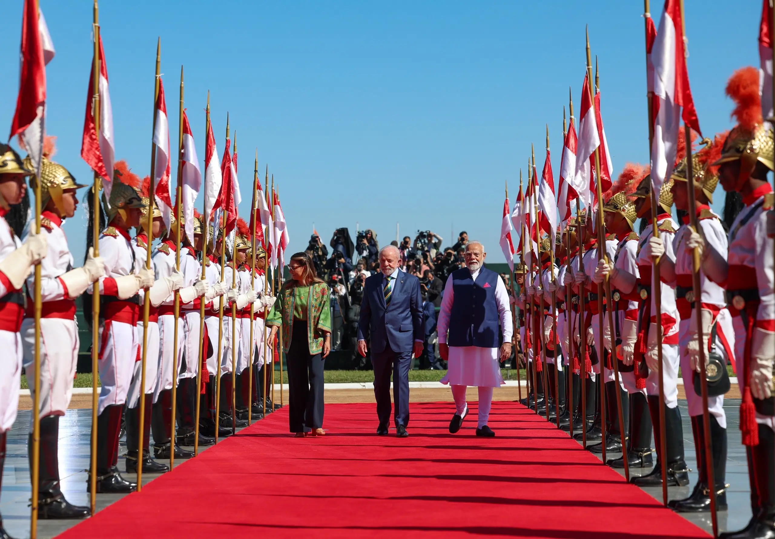 Indian classical music, 114 horses: PM Modi receives grand welcome in Brazil | WATCH