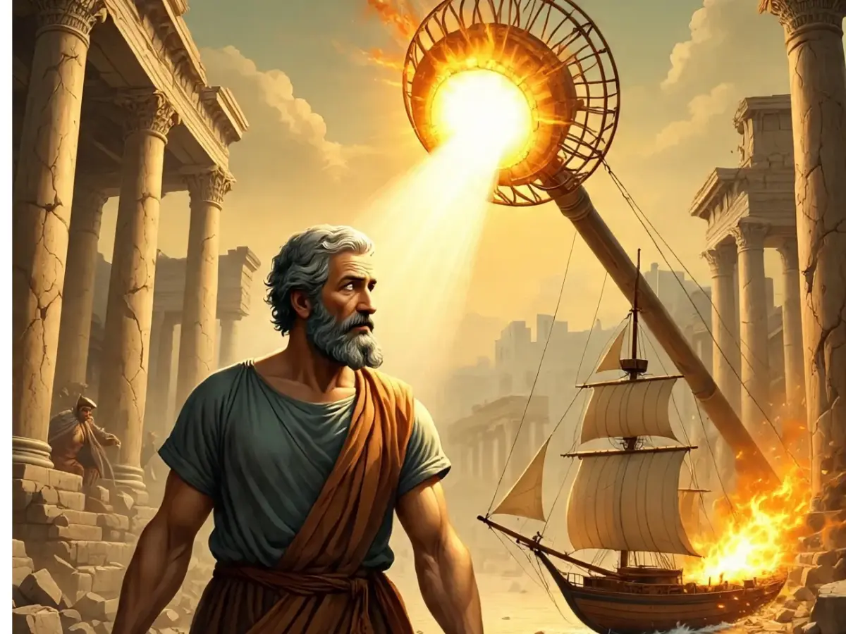Myth or real? Archimedes DEATH RAY burned ships 1,000 feet away. A teenager recreated it Myth or real? Archimedes DEATH RAY burned ships 1,000 feet away. A teenager recreated it