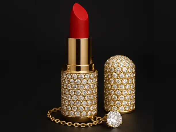 Diamond and gold studs! These are the world's most expensive lipsticks, with one costing $14 million Diamond and gold studs! These are the world's most expensive lipsticks, with one costing $14 million