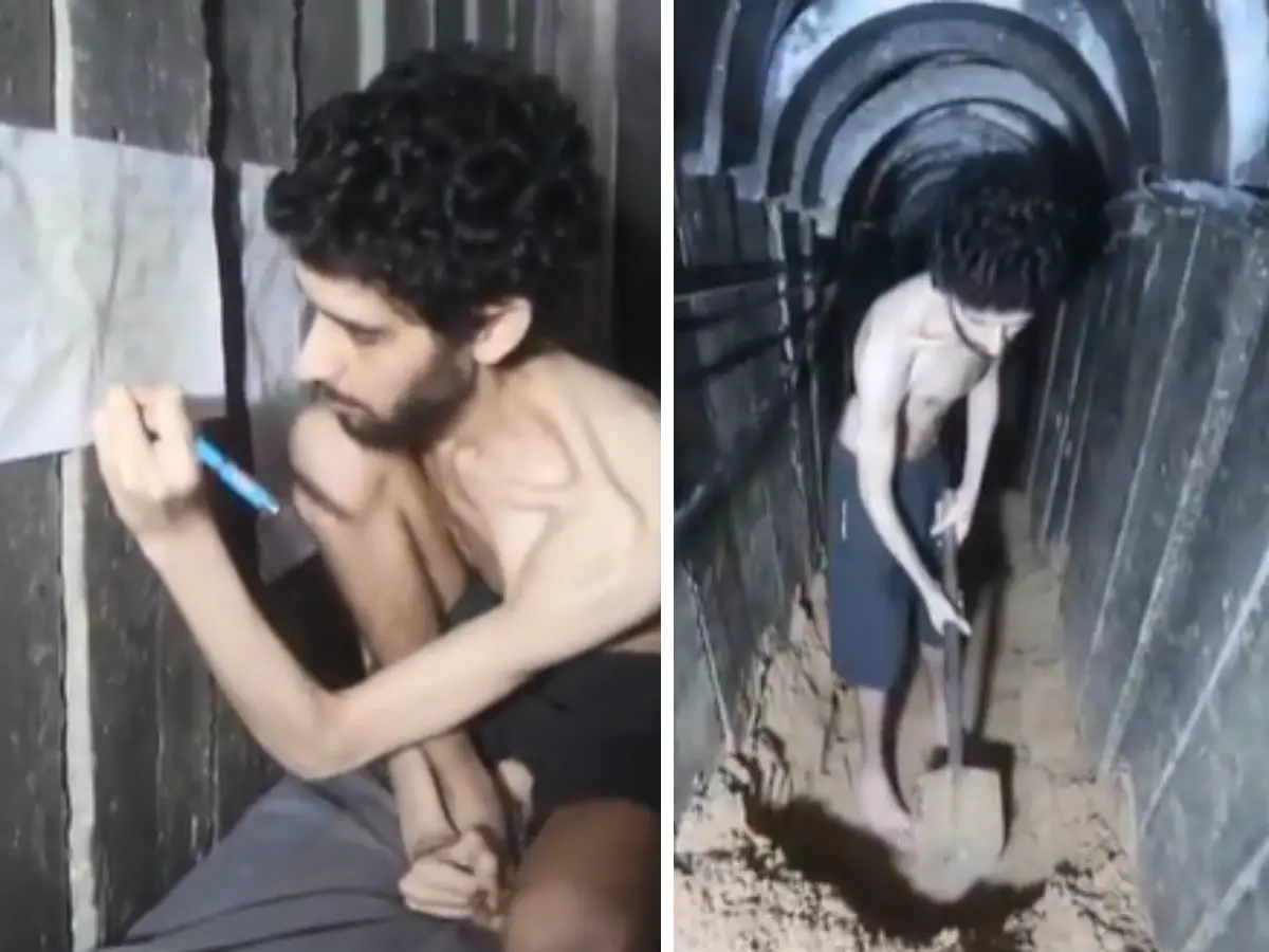 'Living skeleton digging own grave': Hamas releases clip of Israeli hostage, family urges Israel 'not to turn blind eye' 'Living skeleton digging own grave': Hamas releases clip of Israeli hostage, family urges Israel 'not to turn blind eye'
