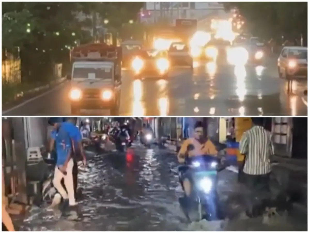 WATCH: Delhi-NCR wakes up to waterlogged roads after incessant rain, IMD warns of more showers