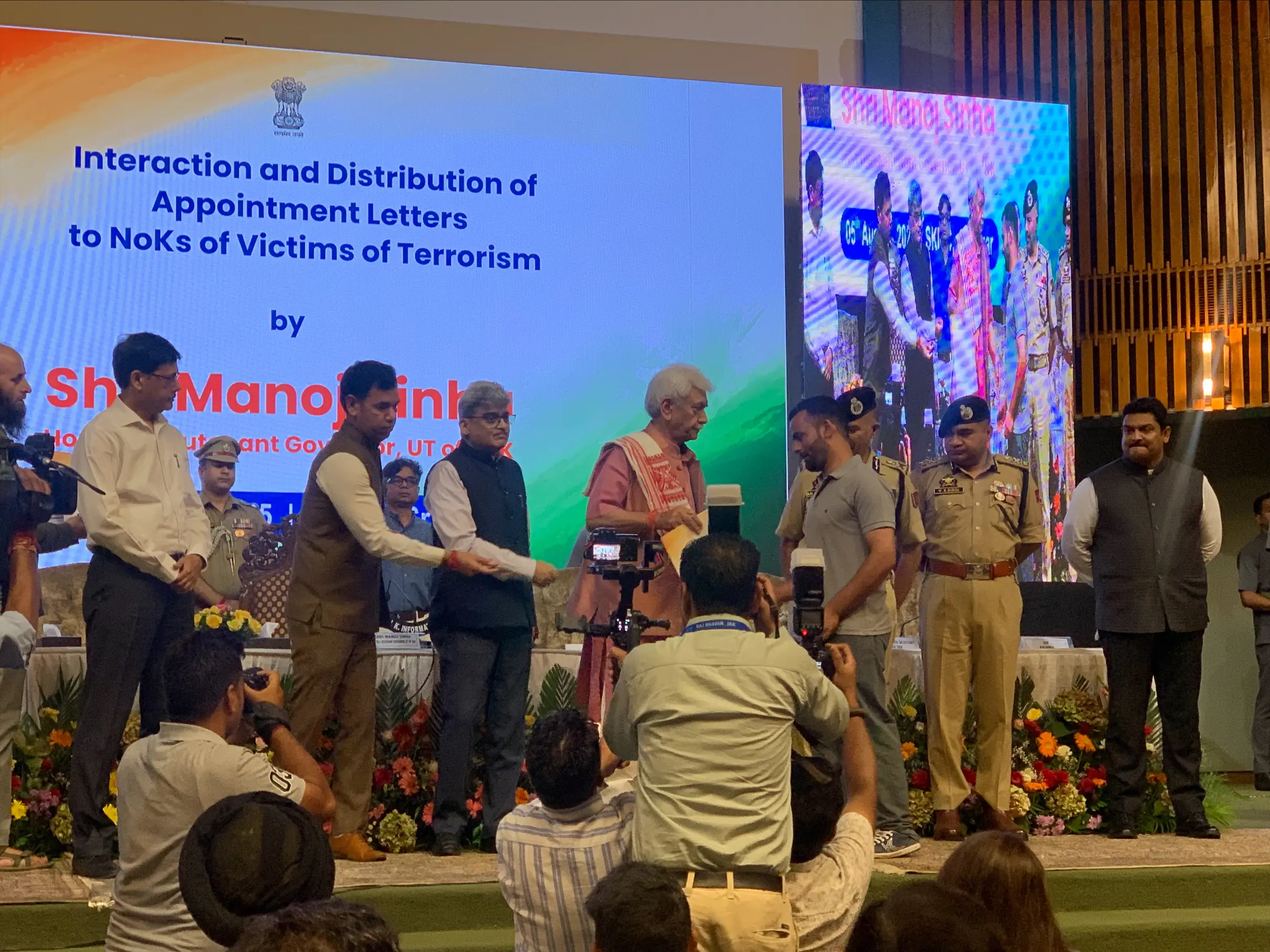 Sixth anniversary of Article 370 abrogation: LG Manoj Sinha hands over 250 appointment letters to family members of terror victims Sixth anniversary of Article 370 abrogation: LG Manoj Sinha hands over 250 appointment letters to family members of terror victims