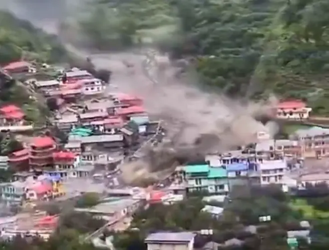 7. Uttarkashi cloudburst in 2025
