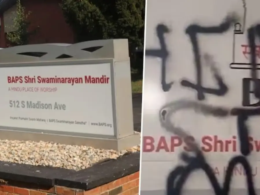 ‘Fourth attack within a year’: Hindu temple in US vandalised with anti-India graffiti - Here's what we know