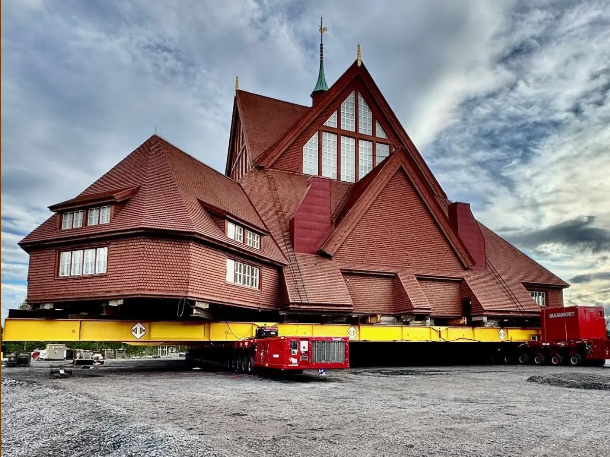 113-year-old Swedish church moved 3 miles on wheels. Here's why 113-year-old Swedish church moved 3 miles on wheels. Here's why
