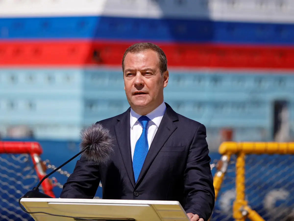 'Brainless Gallic rooster': Dmitry Medvedev publicly lashes out at Macron over NATO troops in Ukraine