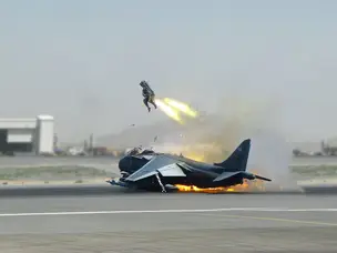What happens when a fighter jet pilot hits the eject button mid-air