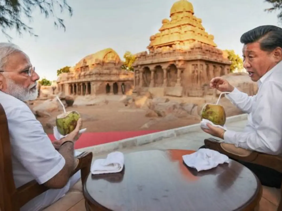 Coconut water and diplomacy in Mahabalipuram