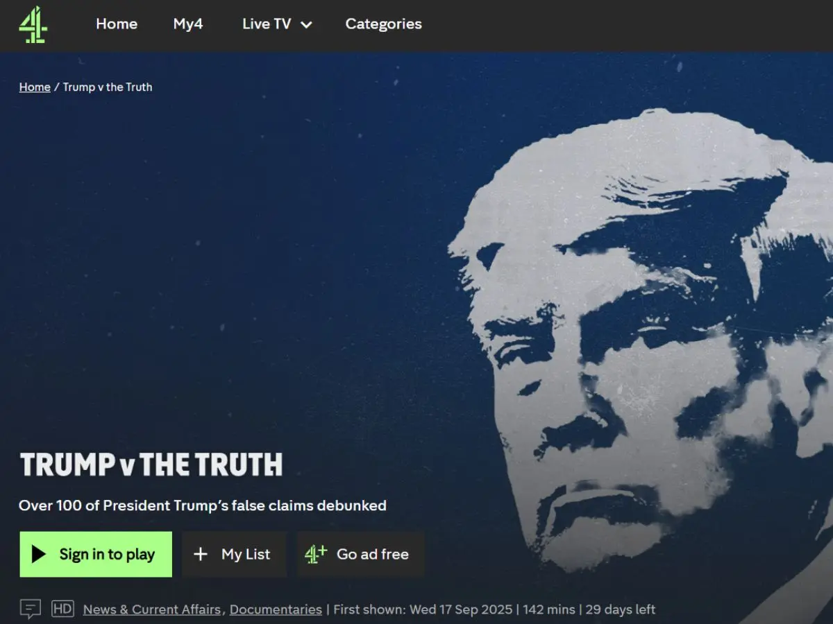 British broadcaster Channel 4 marks Trump's UK visit airing special 'TRUMP vs THE TRUTH' British broadcaster Channel 4 marks Trump's UK visit airing special 'TRUMP vs THE TRUTH'
