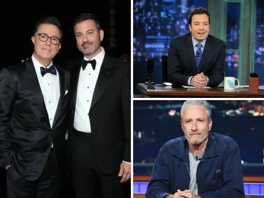 ‘How Dare You Sir!’ Late-night hosts Jon Stewart, Stephen Colbert, Jimmy Fallon take jabs at Trump as Jimmy Kimmel is suspended by ABC
