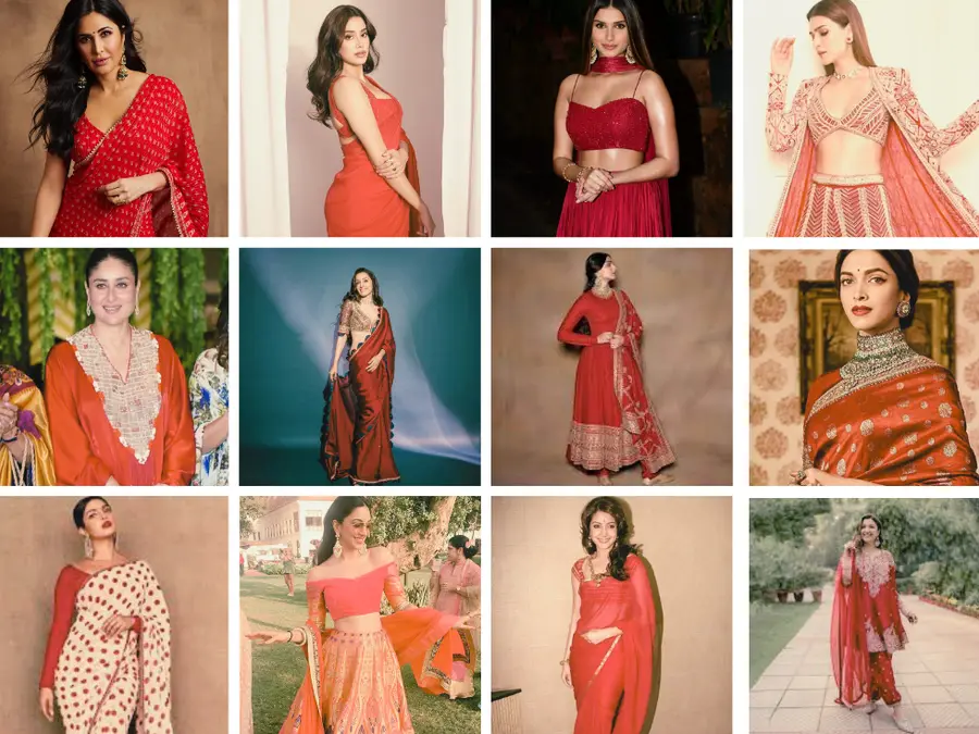 Shardiya Navratri 2025 day 2 fashion: Katrina Kaif, Shraddha, Janhvi Kapoor, and more celebrities to inspire your red outfit look