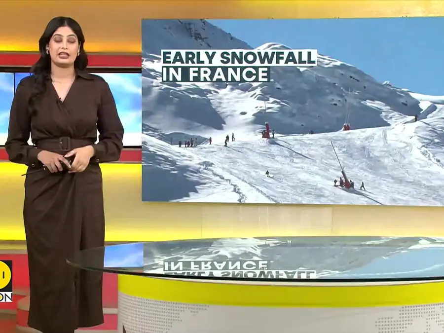 France: Early Snow Arrives in Southern Alps, Snowfall At an Altitude of 2000 M  