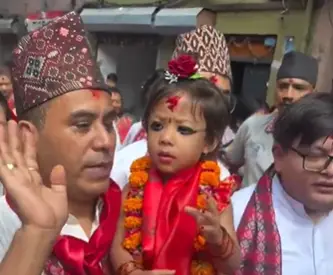 Who is the new living goddess of Nepal? Two-year-old Aryatara Shakya chosen during 'Dashain' festival