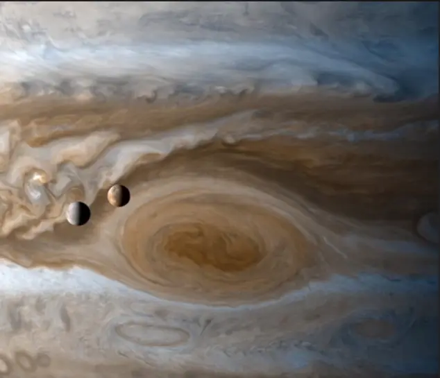 Jupiter’s Bright Rise and Moving Shadows