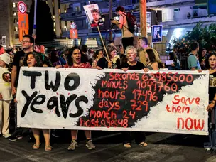 In pictures: Protests globally as world marks two years since Hamas’ Oct 7 attack