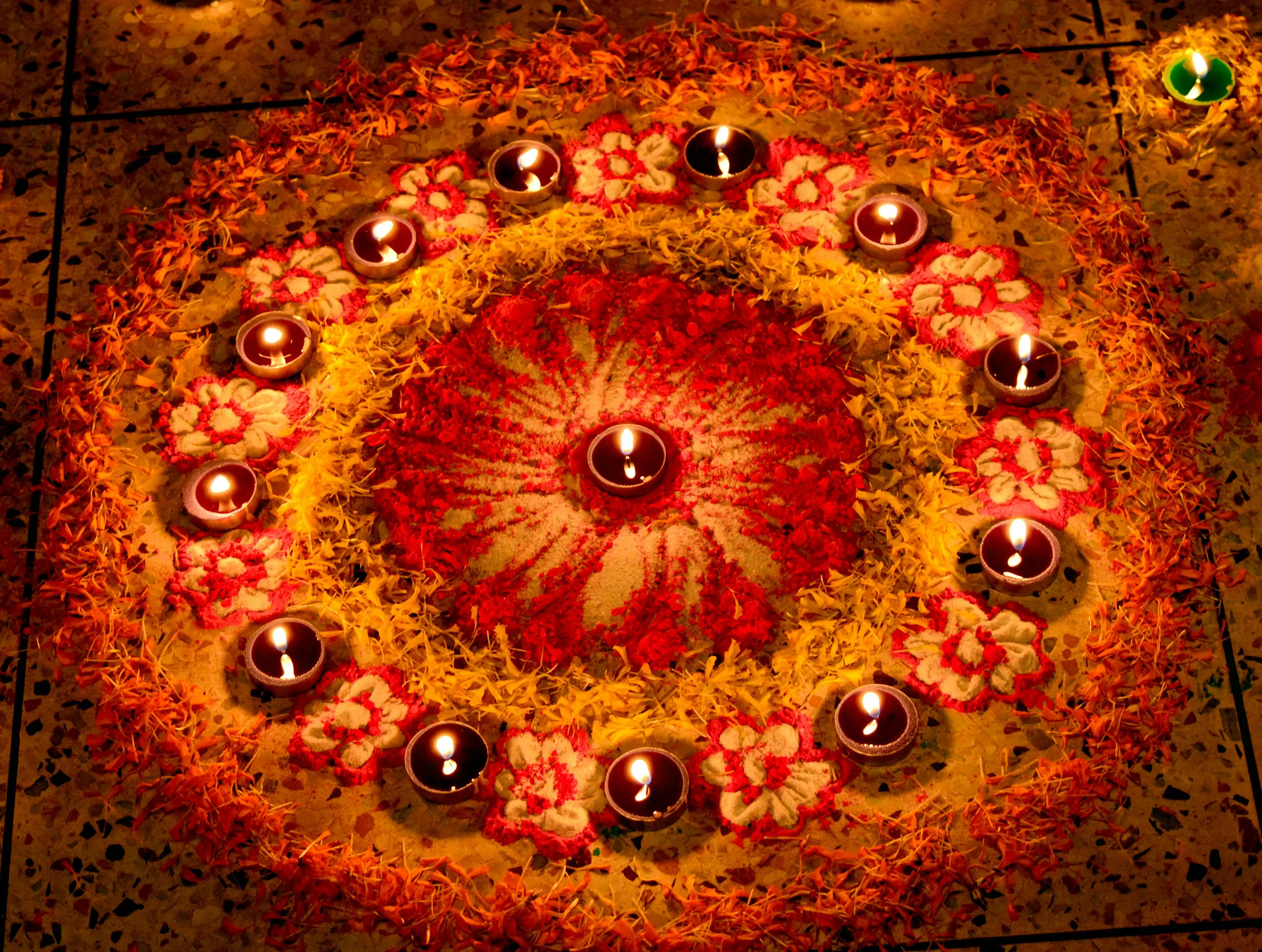 3. Rangoli art