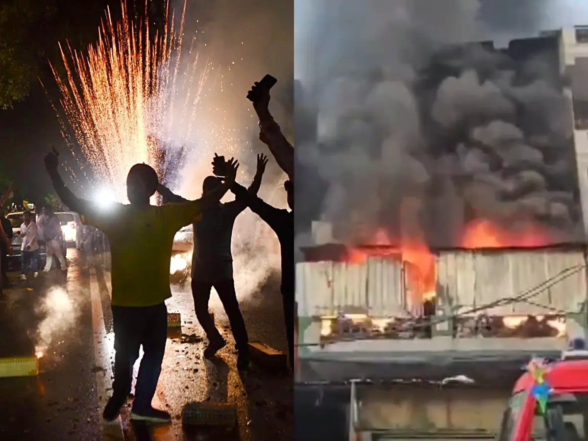 Delhi Diwali fires break previous records: Firefighters spend festival night fighting over 400 fires Delhi Diwali fires break previous records: Firefighters spend festival night fighting over 400 fires