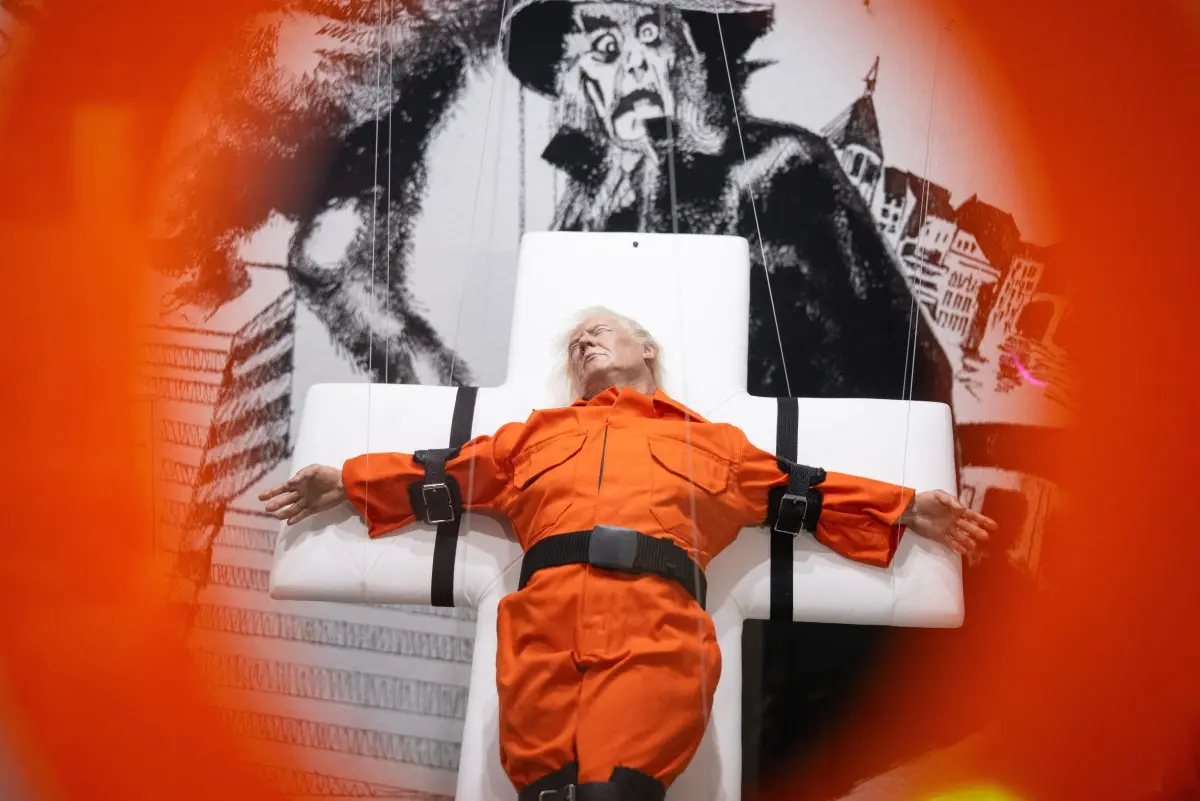 'Saint or Sinner?': British artist crucifies Donald Trump in shocking new sculpture