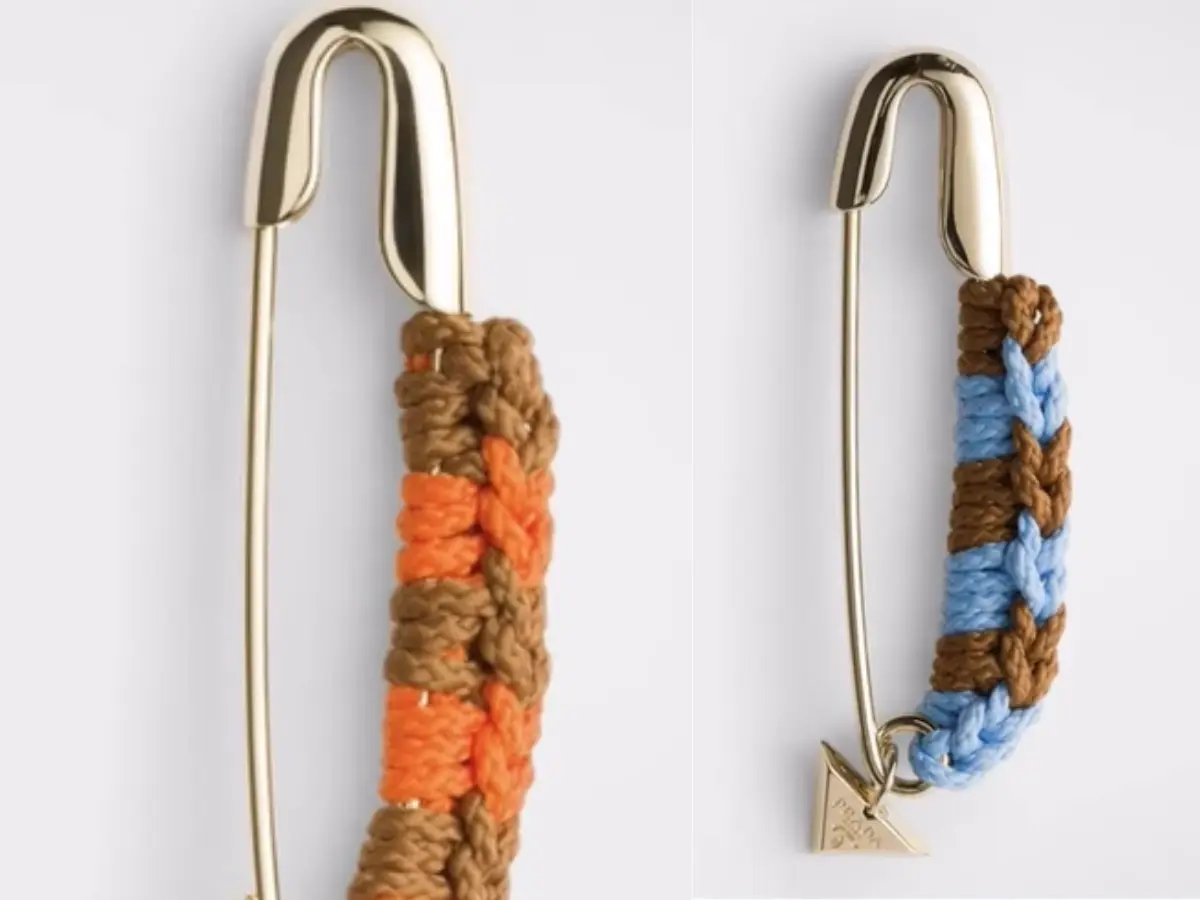 ₹ 68,758 for a safety pin? Prada's latest crochet brooch costs more than a month's rent!