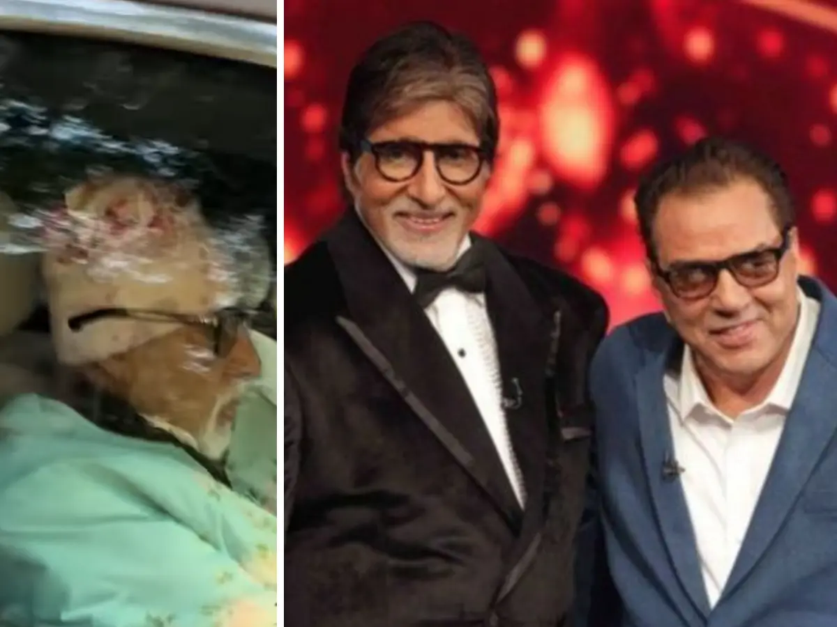 Jai meets Veeru: Amitabh Bachchan drives to Dharmendra’s home to meet his ailing friend Jai meets Veeru: Amitabh Bachchan drives to Dharmendra’s home to meet his ailing friend