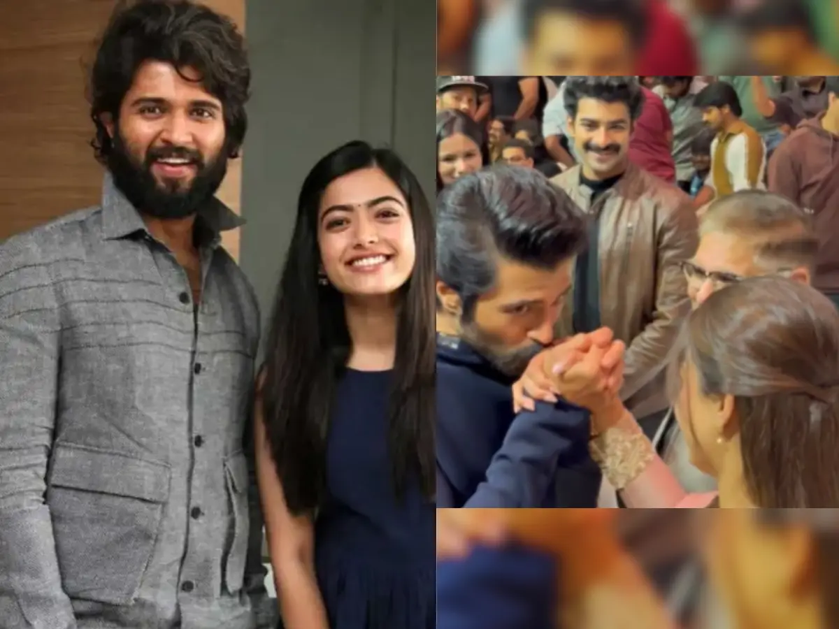 Vijay Deverakonda kisses Rashmika Mandanna's hand, fans go crazy! Viral video Vijay Deverakonda kisses Rashmika Mandanna's hand, fans go crazy! Viral video