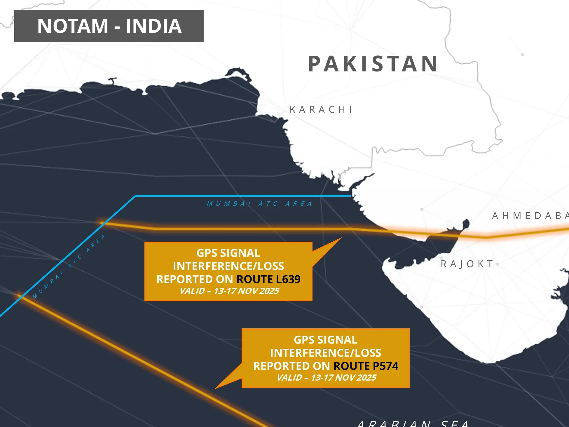 India issues NOTAM for Mumbai, aircraft alerted of possible GPS signal interference and signal loss India issues NOTAM for Mumbai, aircraft alerted of possible GPS signal interference and signal loss
