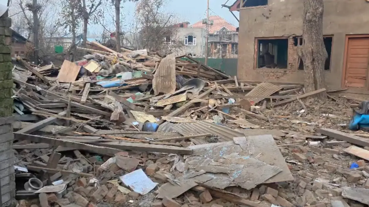 Security forces demolish house of Red Fort blast suspect in overnight Pulwama raid