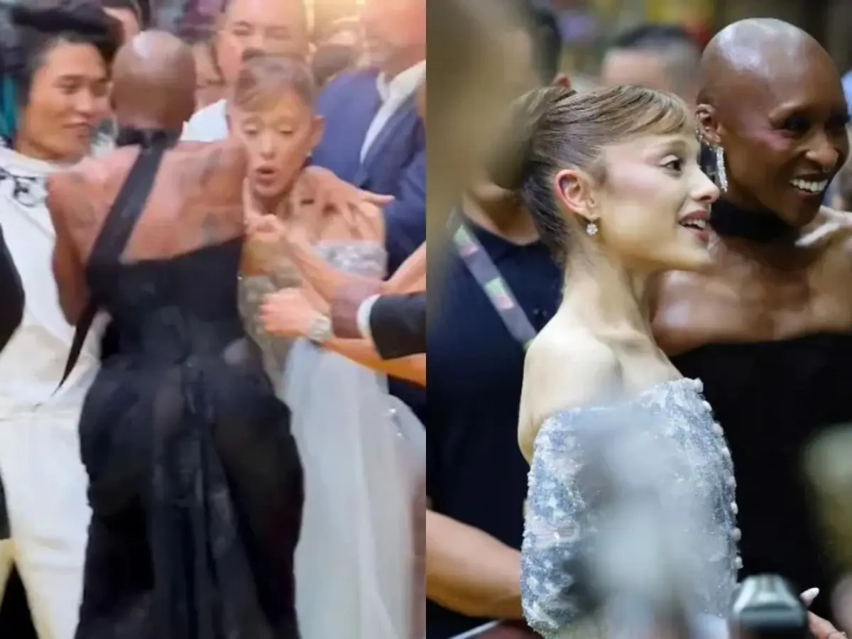 Ariana Grande's scary moment at Wicked's red carpet in Singapore; video goes viral