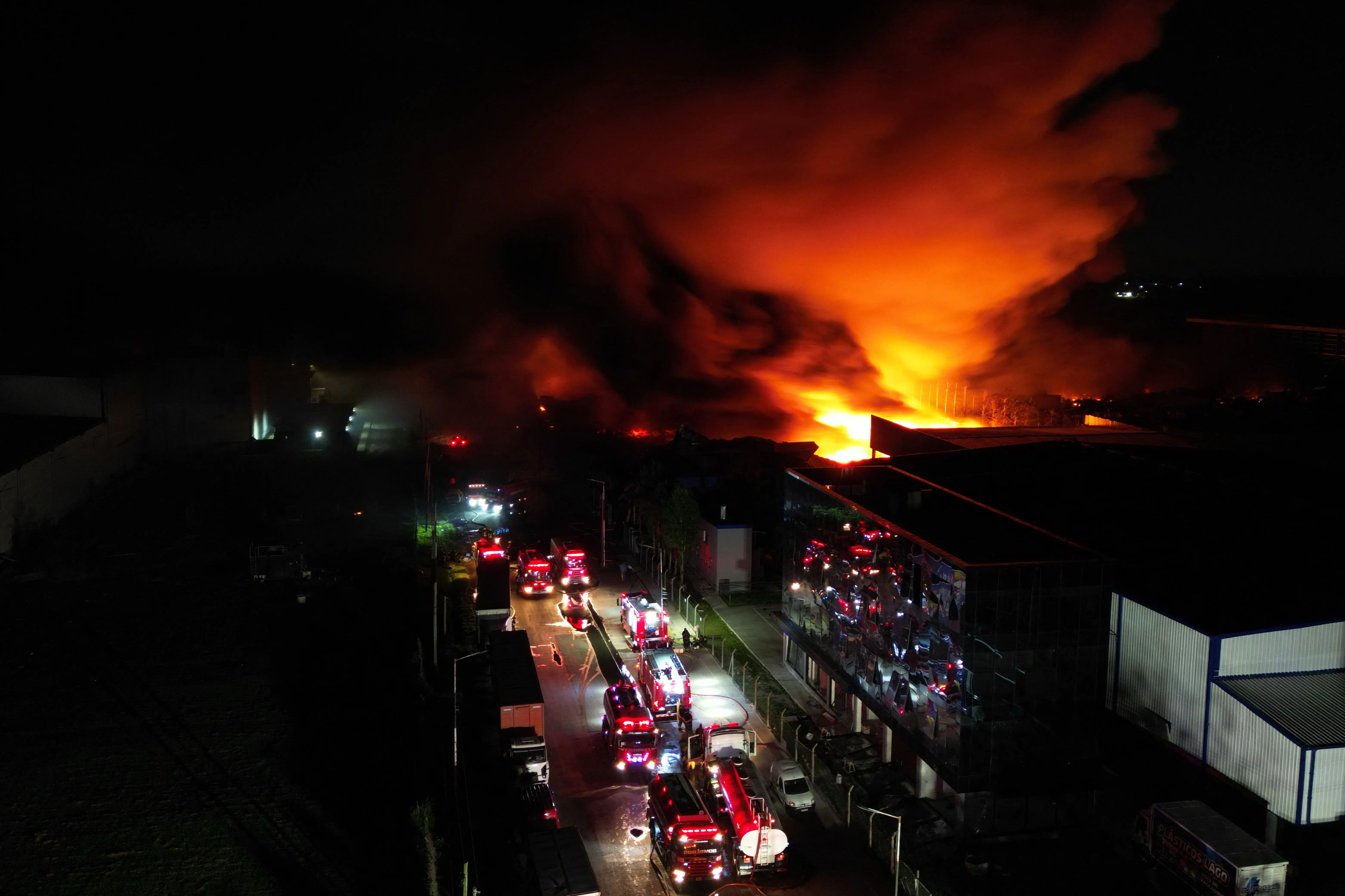 Five factories struck by explosions