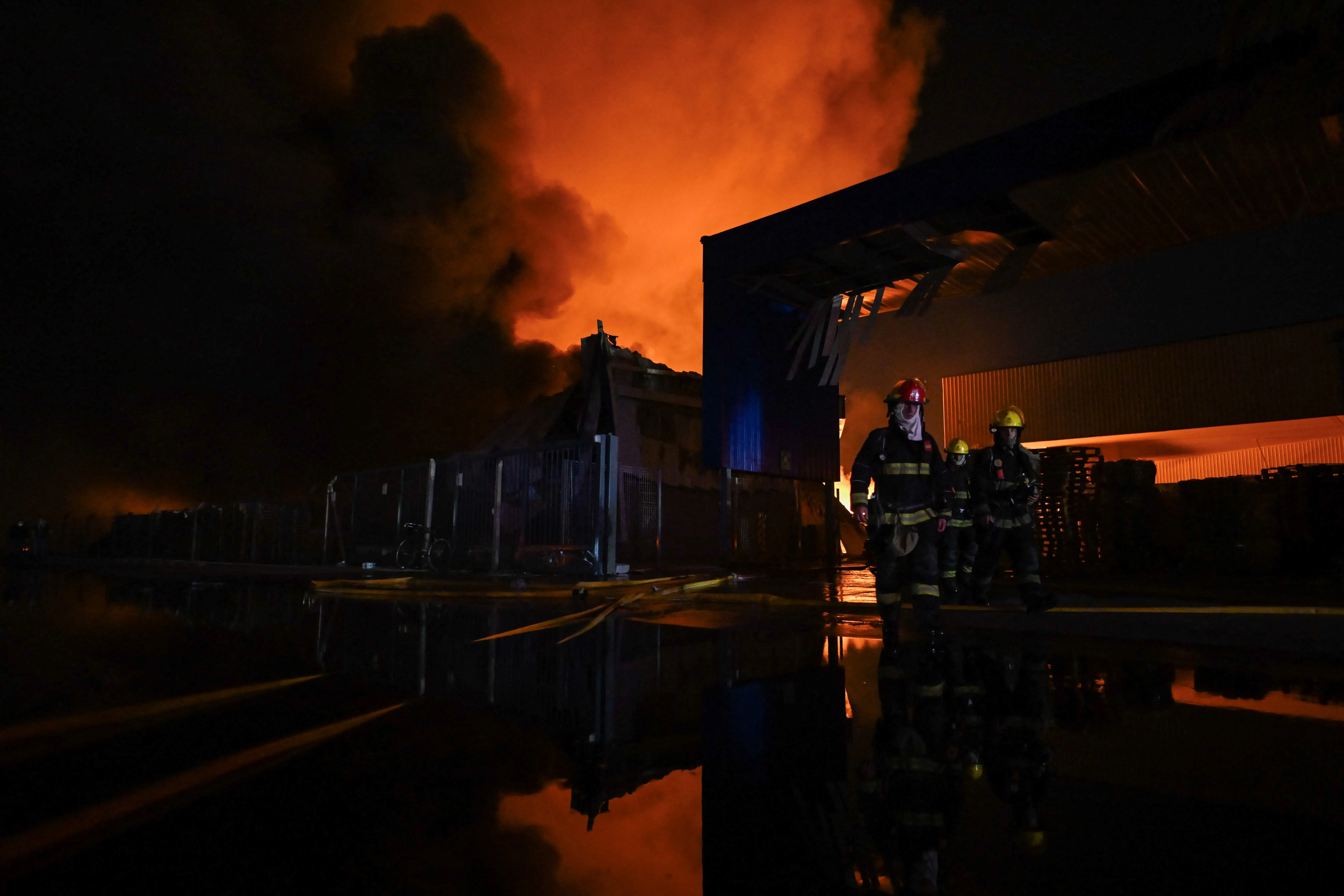 Injured suffer burn injuries, wounds from glass shattering