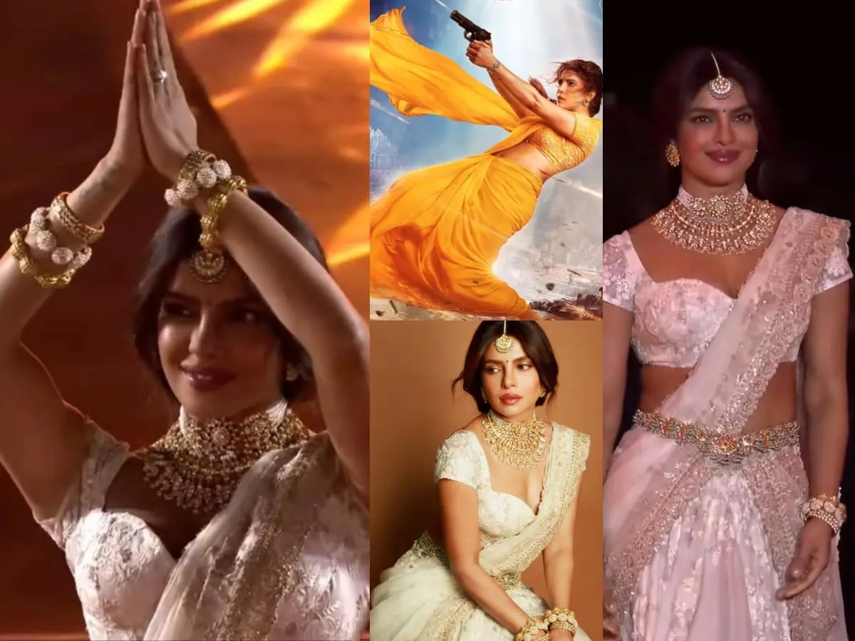 Priyanka Chopra stuns in white look at Varanasi Globetrotter event, wins hearts with Namaste and fluent Telugu Priyanka Chopra stuns in white look at Varanasi Globetrotter event, wins hearts with Namaste and fluent Telugu