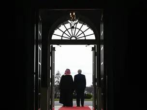 MBS in White House: Donald Trump welcomes Saudi Prince with fighter jets flying over | See pics