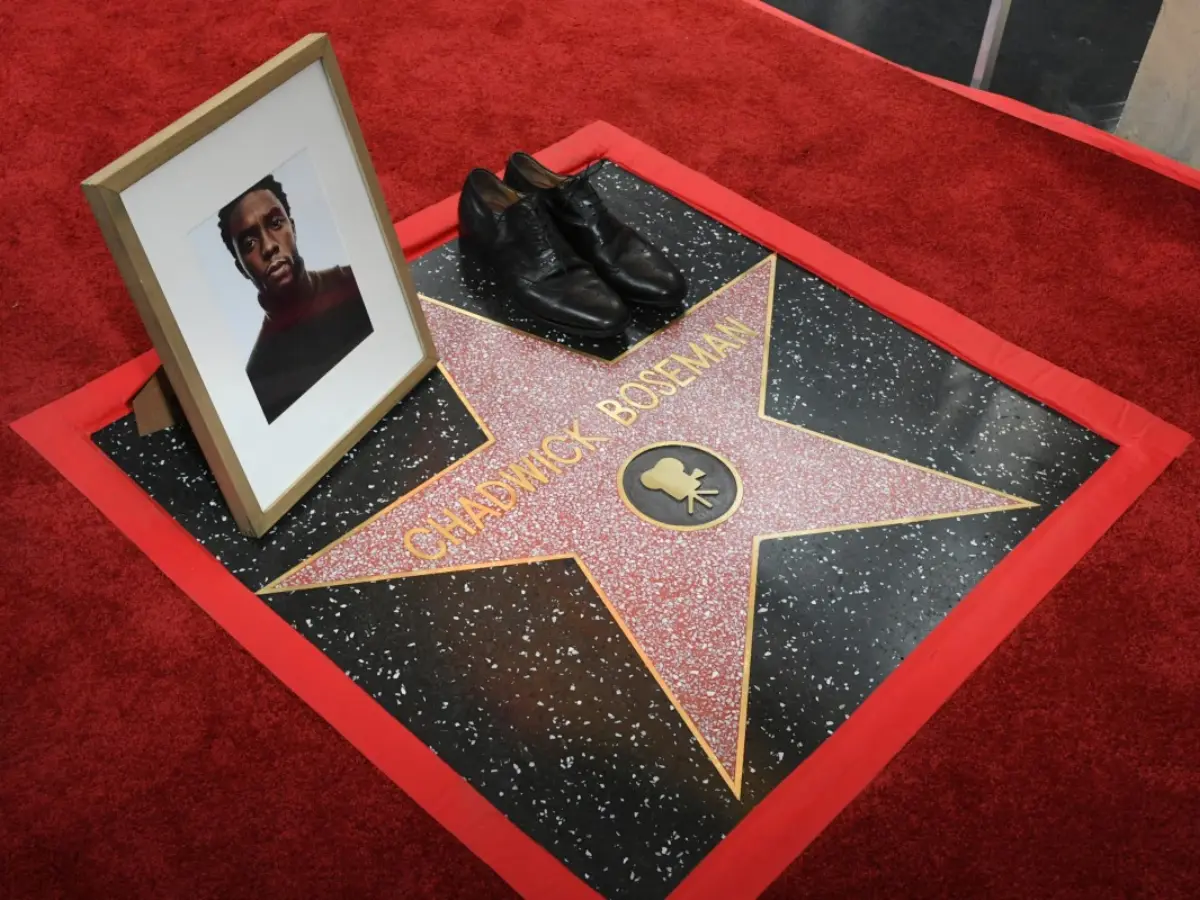 Chadwick Boseman’s widow places his shoes by his star during posthumous Hollywood Walk of Fame honour Chadwick Boseman’s widow places his shoes by his star during posthumous Hollywood Walk of Fame honour