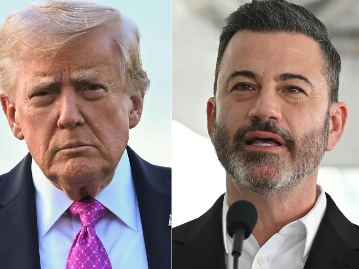 I’ll go when you go, OK? Jimmy Kimmel hits back at Donald Trump's poor rating remark I’ll go when you go, OK? Jimmy Kimmel hits back at Donald Trump's poor rating remark