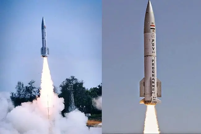 3. Land-based ballistic missiles — Prithvi and Agni