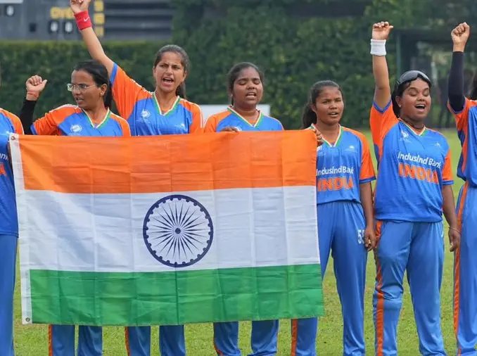 Indian women's blind team scripts history, lift inaugural T20 World Cup in Colombo Indian women's blind team scripts history, lift inaugural T20 World Cup in Colombo
