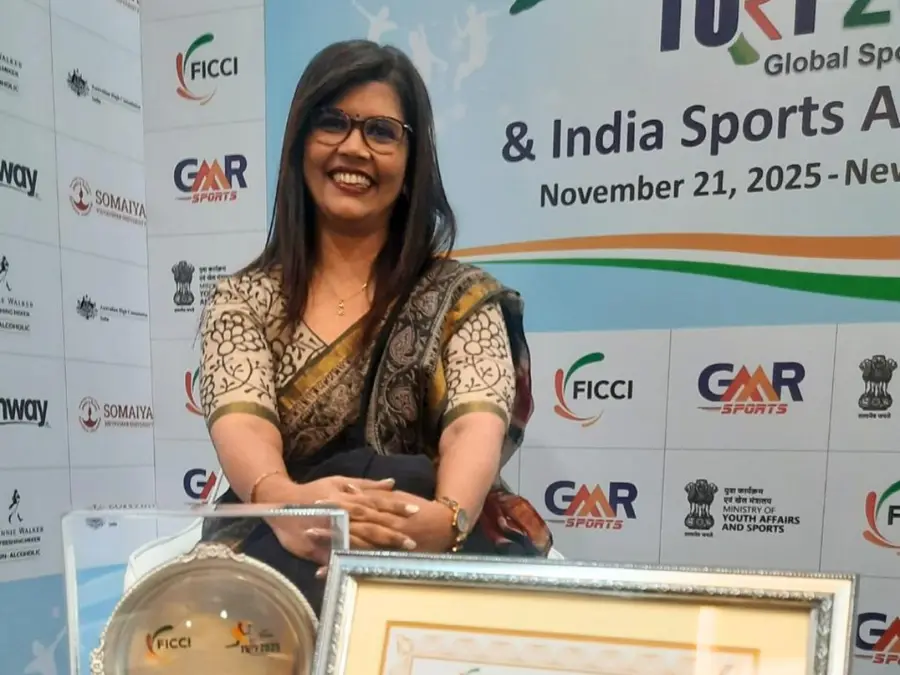 Olympian Suma Shirur wins Sports Coach of the Year Award at FICCI Turf 2025