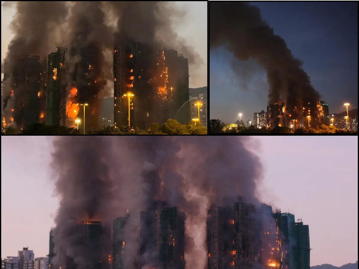 Massive fire breaks out at residential building in Hong Kong, residents trapped, 4 dead Massive fire breaks out at residential building in Hong Kong, residents trapped, 4 dead