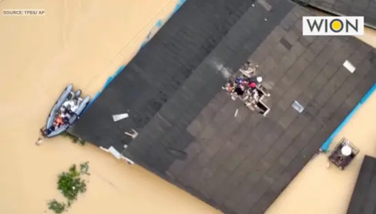 WATCH: Dramatic rescue of family of 5, trapped in flood in Thailand, captured by drone