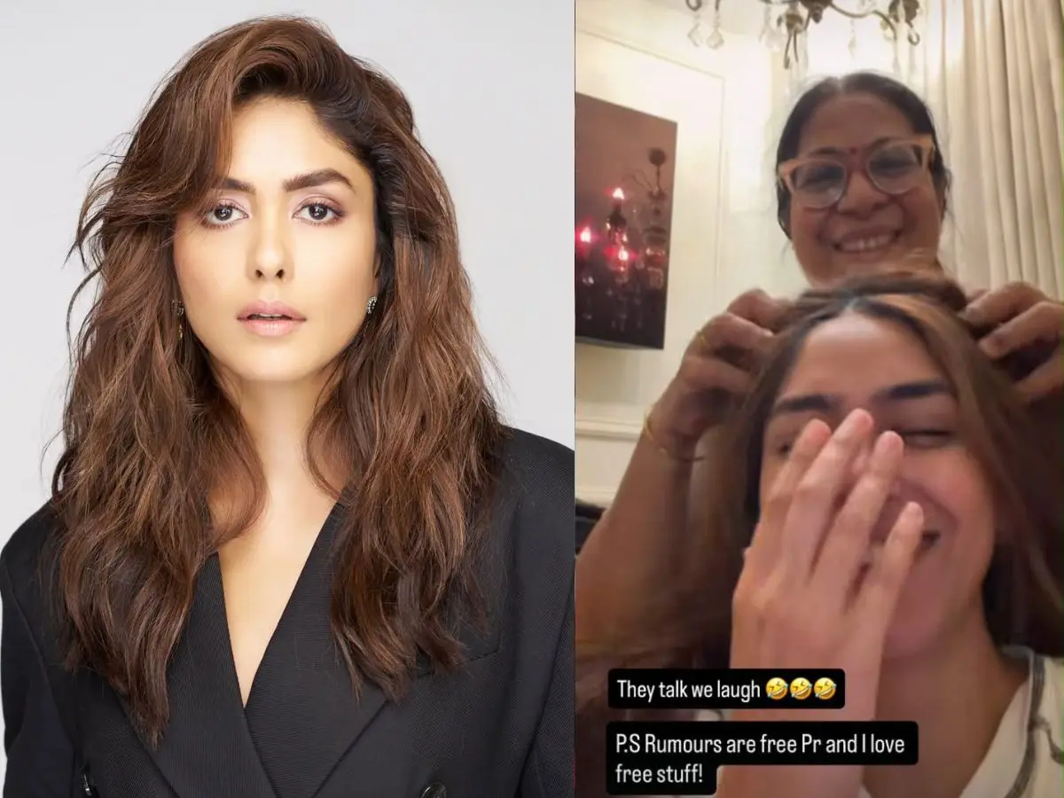 Mrunal Thakur reacts to rumours of dating Dhanush and Shreyas Iyer; 'They talk, we laugh' Mrunal Thakur reacts to rumours of dating Dhanush and Shreyas Iyer; 'They talk, we laugh'