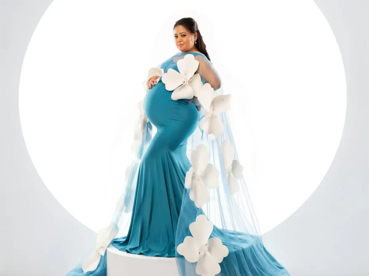Bharti Singh dazzled in blue and white mermaid gown