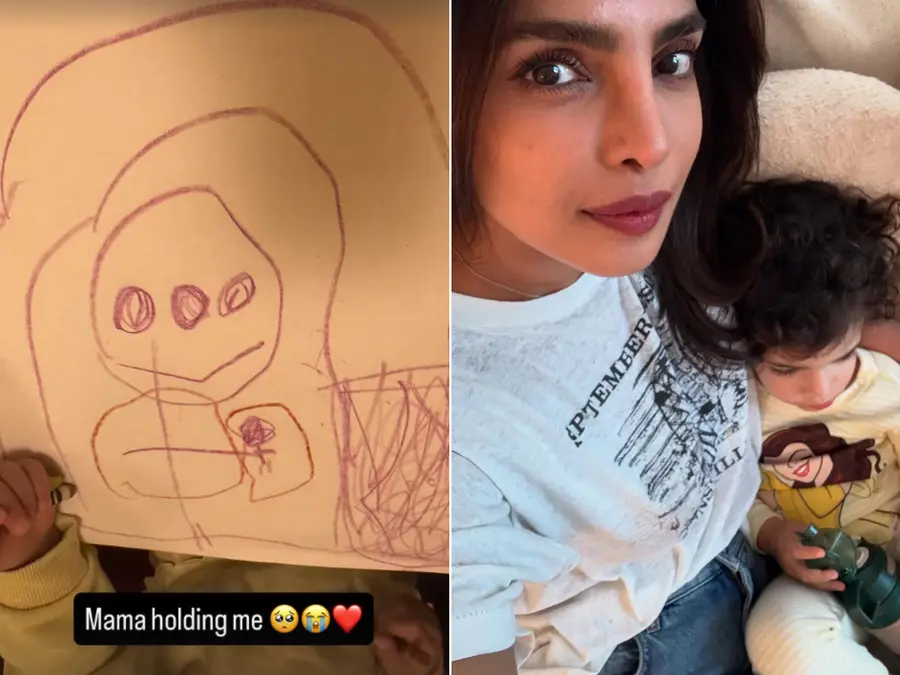 Priyanka Chopra shares cute artistry sketch by her daughter Malti: ‘Mama holding me’