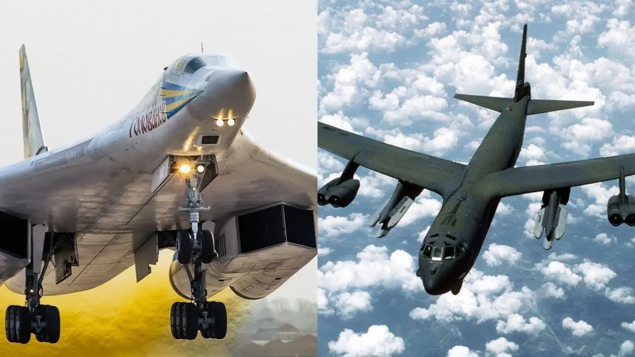 Tu-160 Supersonic Speed - Mach 2.05 vs B-52 Subsonic Mach 0.86
