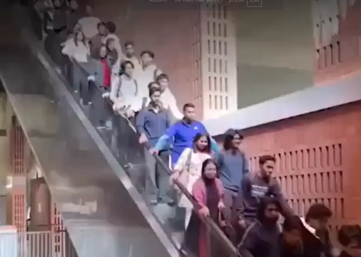 'Terrifying moment': Escalator suddenly speeds up at Dhaka university, triggers panic among students — VIDEO