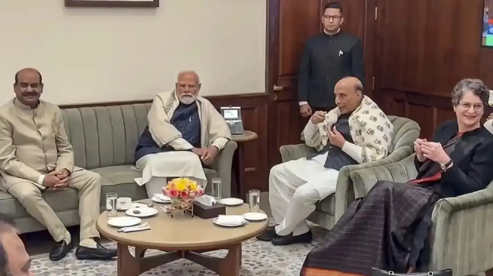 Priyanka Gandhi’s anecdote at speaker’s tea party made PM, Rajnath Singh smile