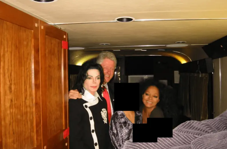 Bill Clinton with Jackson and Ross
