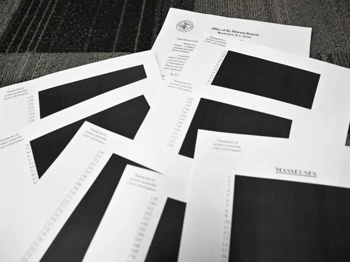 Heavily redacted documents