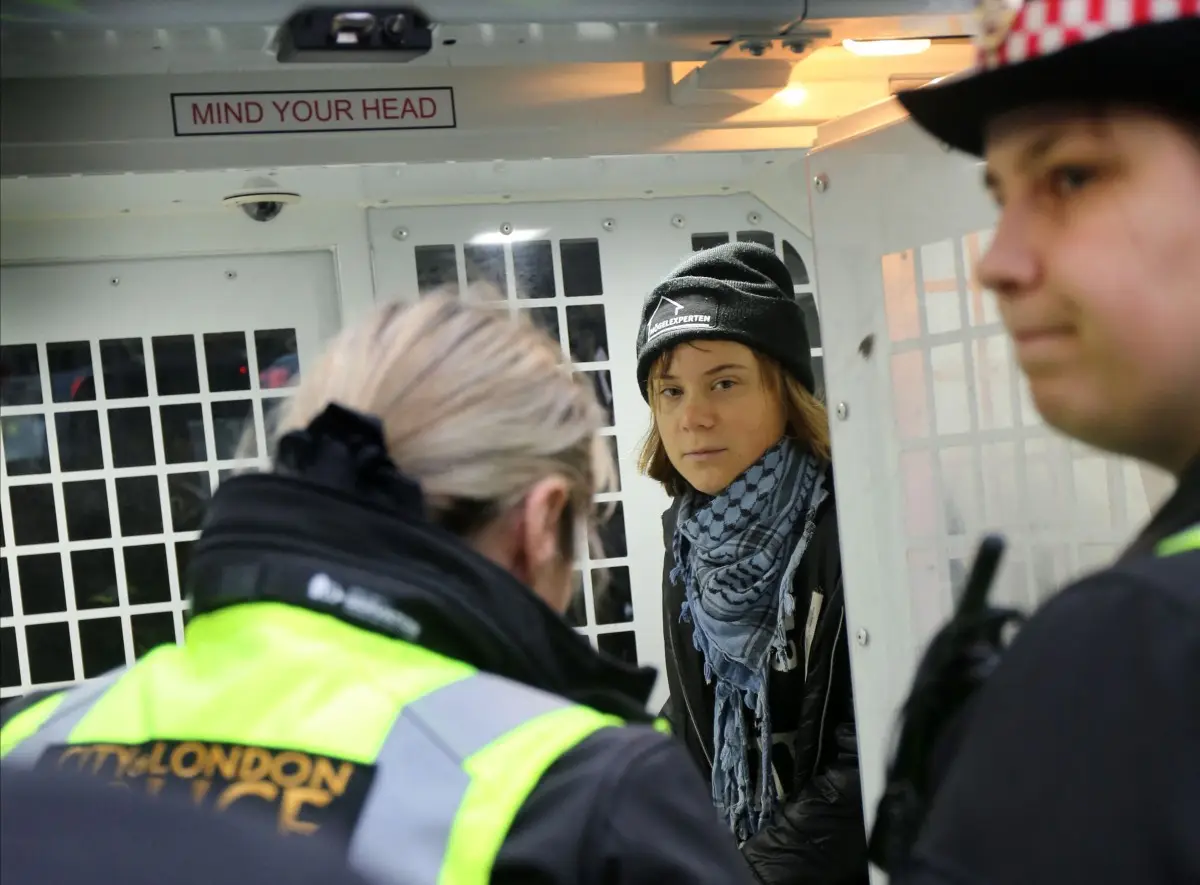 Swedish climate activist Greta Thunberg arrested in England  for pro-Palestine Action protest