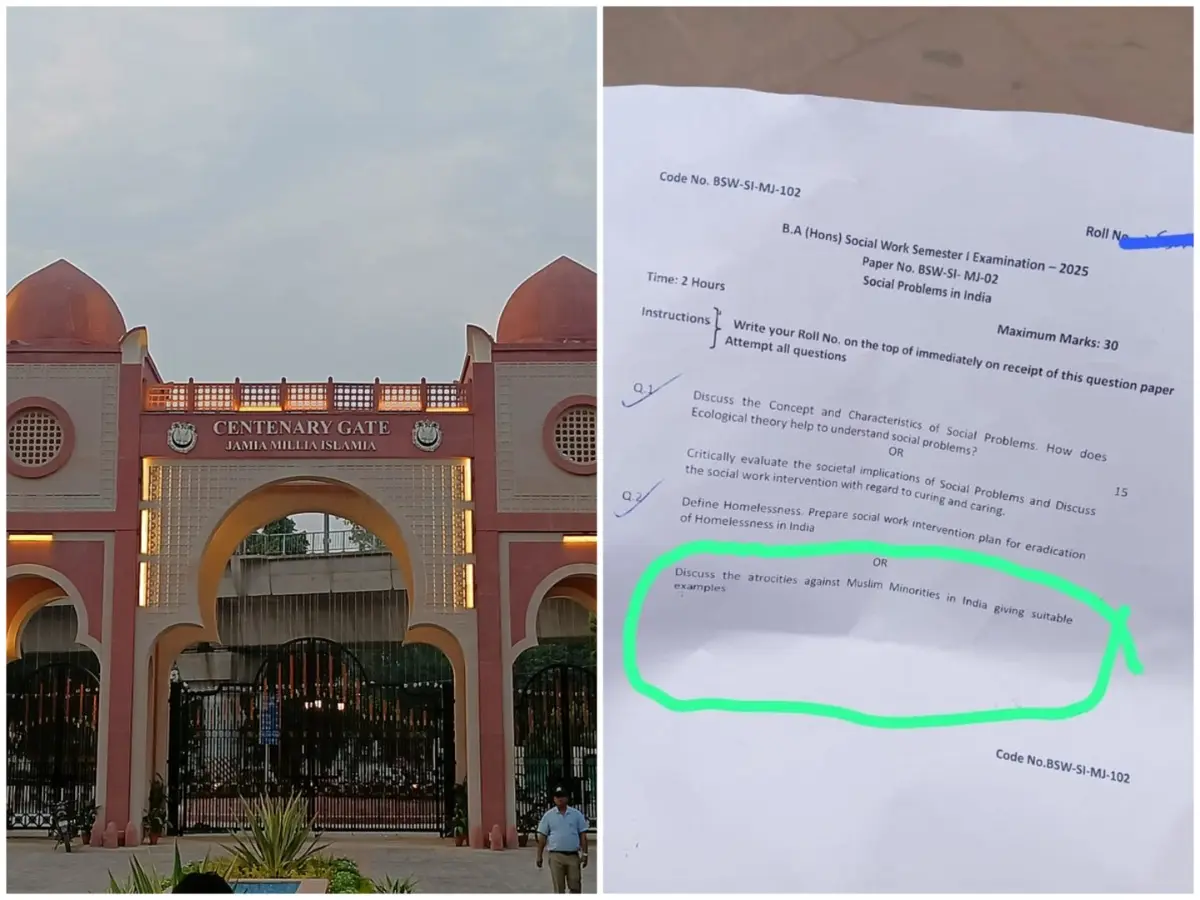 Jamia suspends professor over 'atrocities against Muslims' question in semester exam Jamia suspends professor over 'atrocities against Muslims' question in semester exam